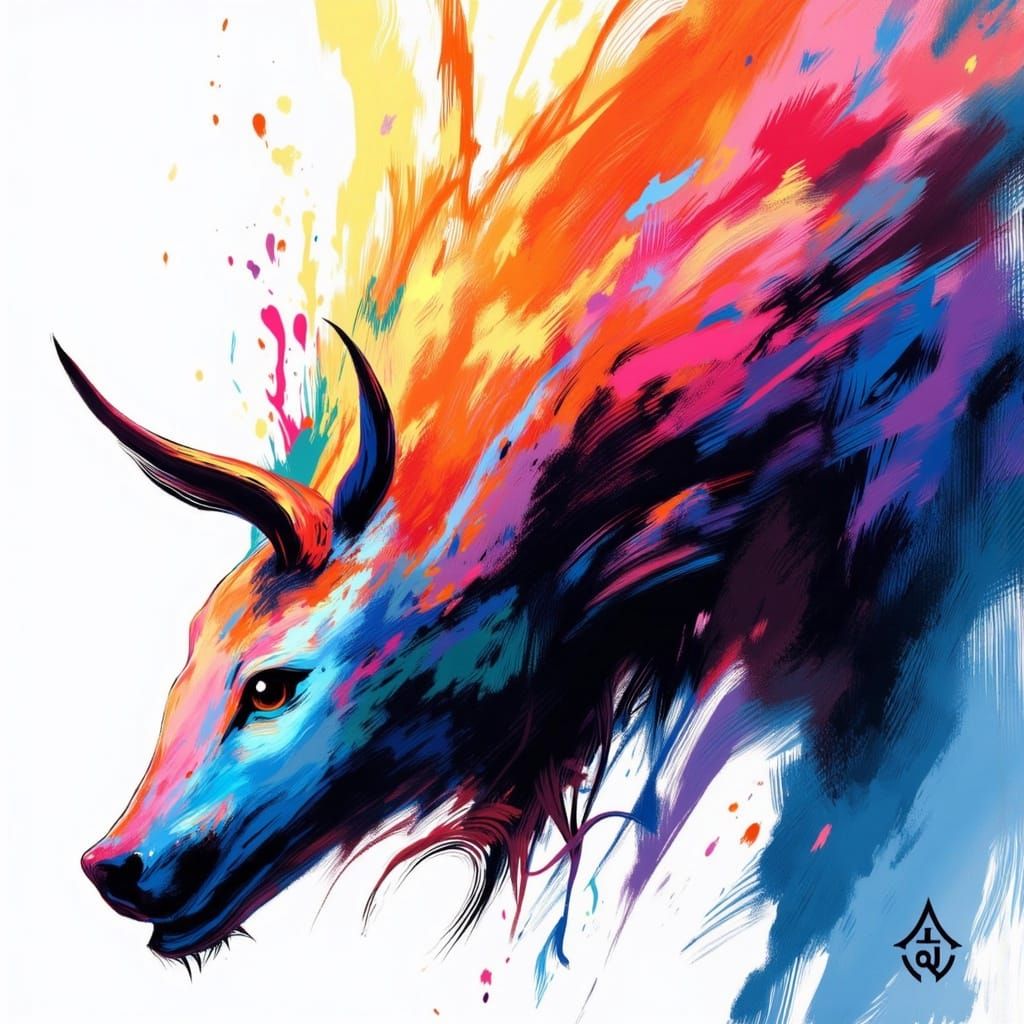 Painterly Signature with Impressionist Strokes