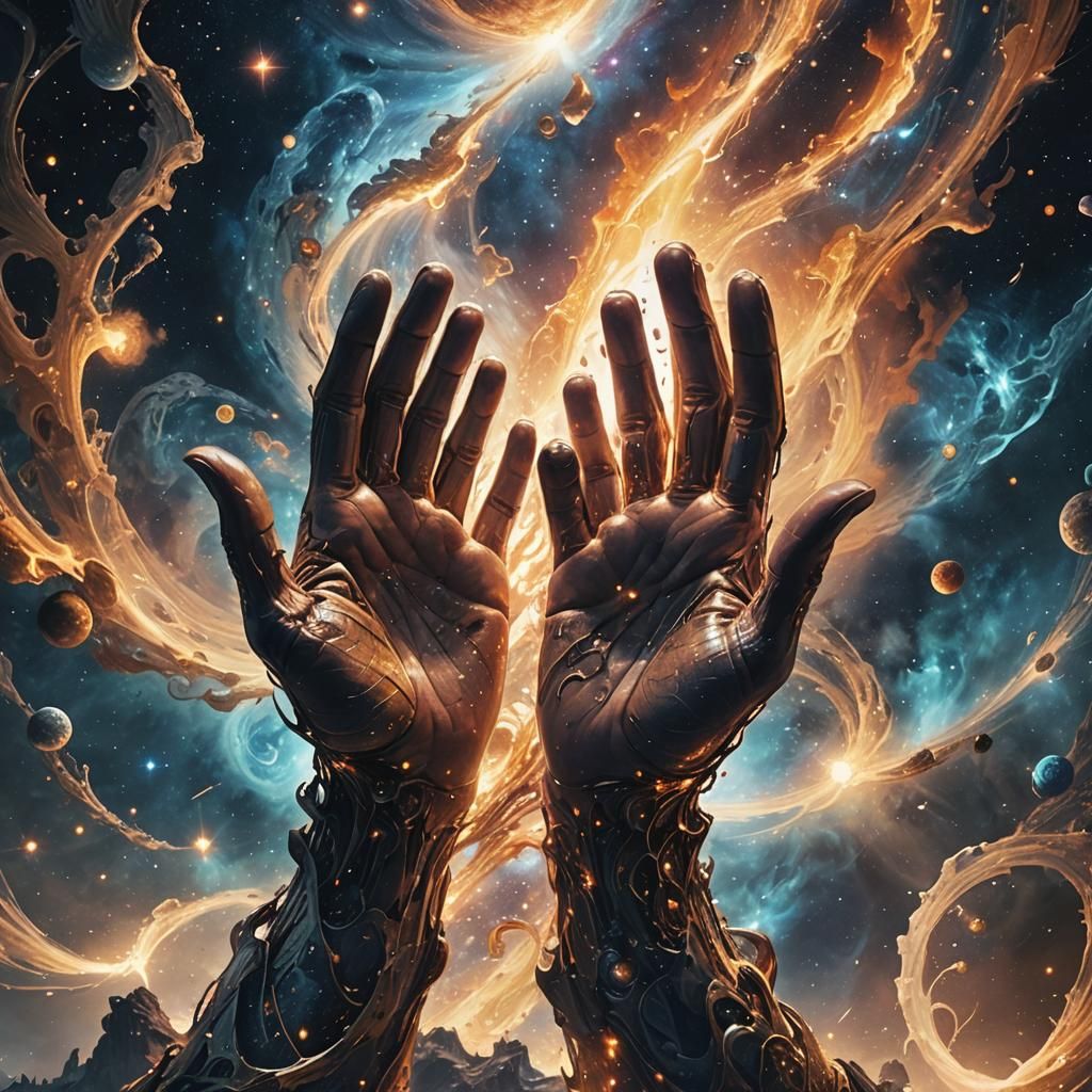 Dramatic Face with Colorful Splash Art Background