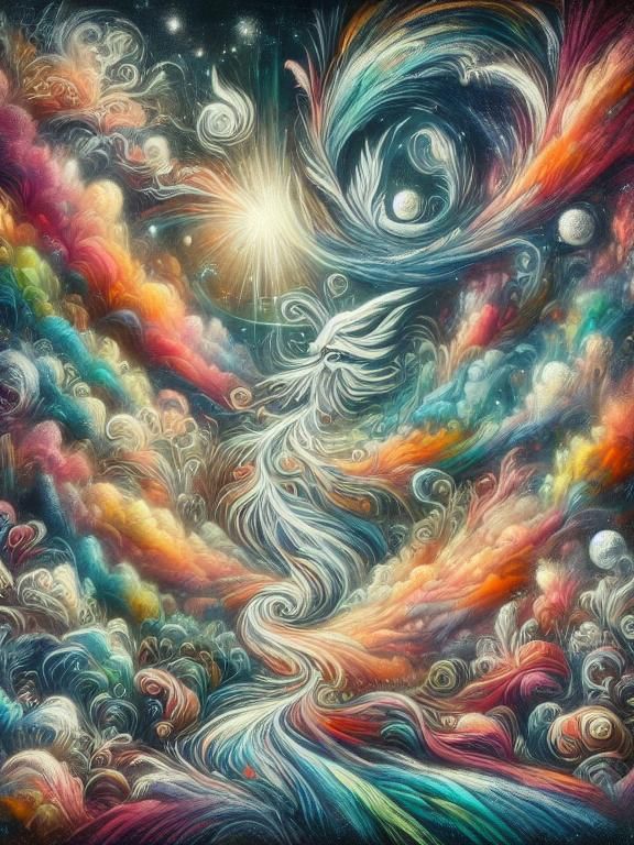 Charming Chalk Art Dragon with Luminescent Gems