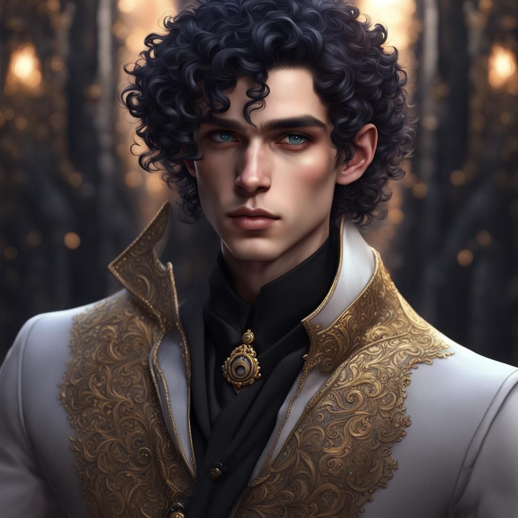 Iridescent Haired Youth: Fantasy Concept Art