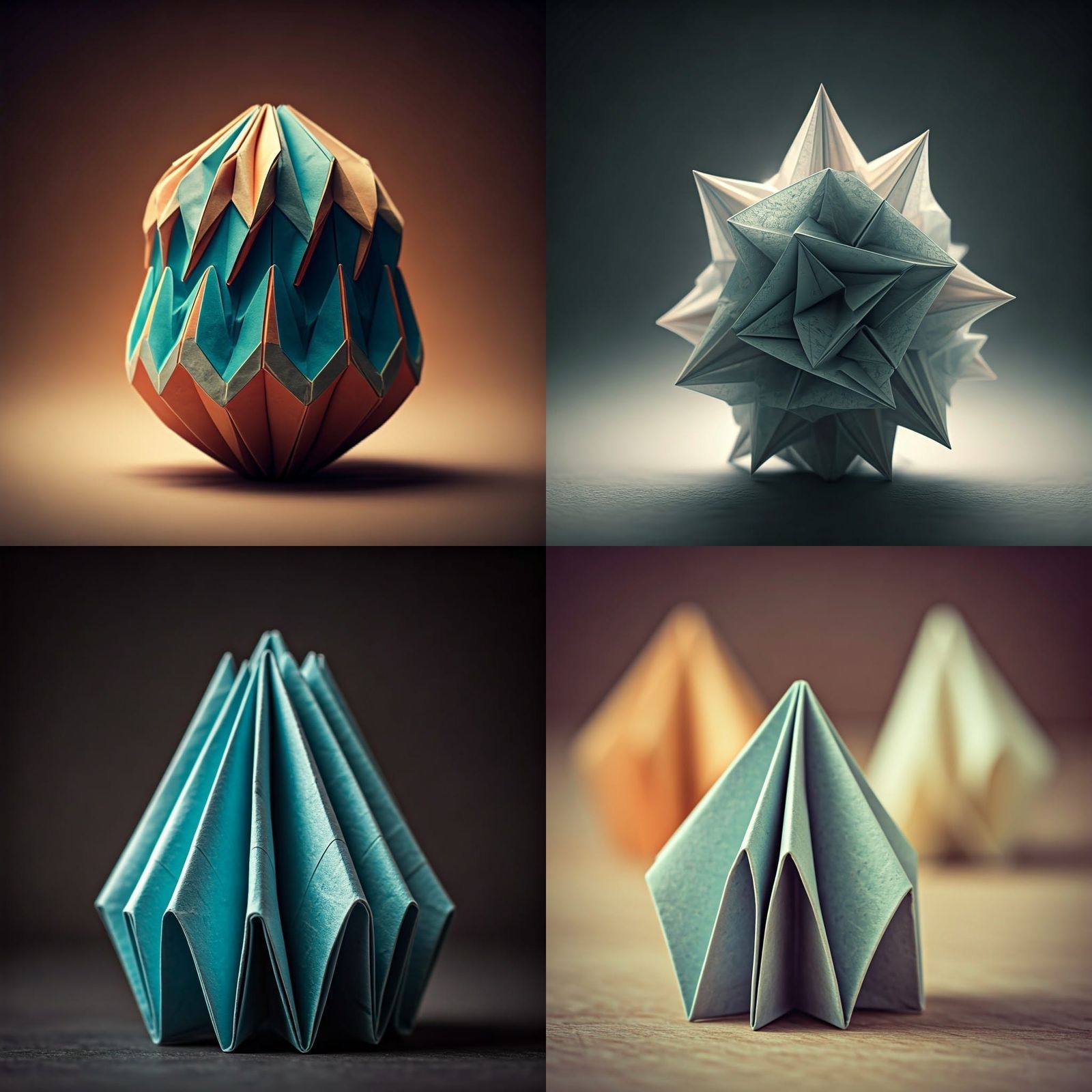 Origami Papercraft Sculpture in 8K