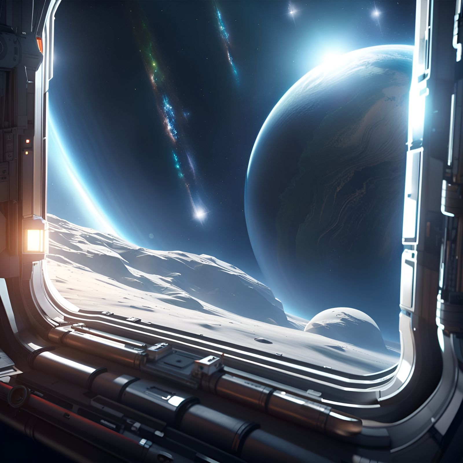 Day 152 - Gas giant Onias from my cabin window before takeof...