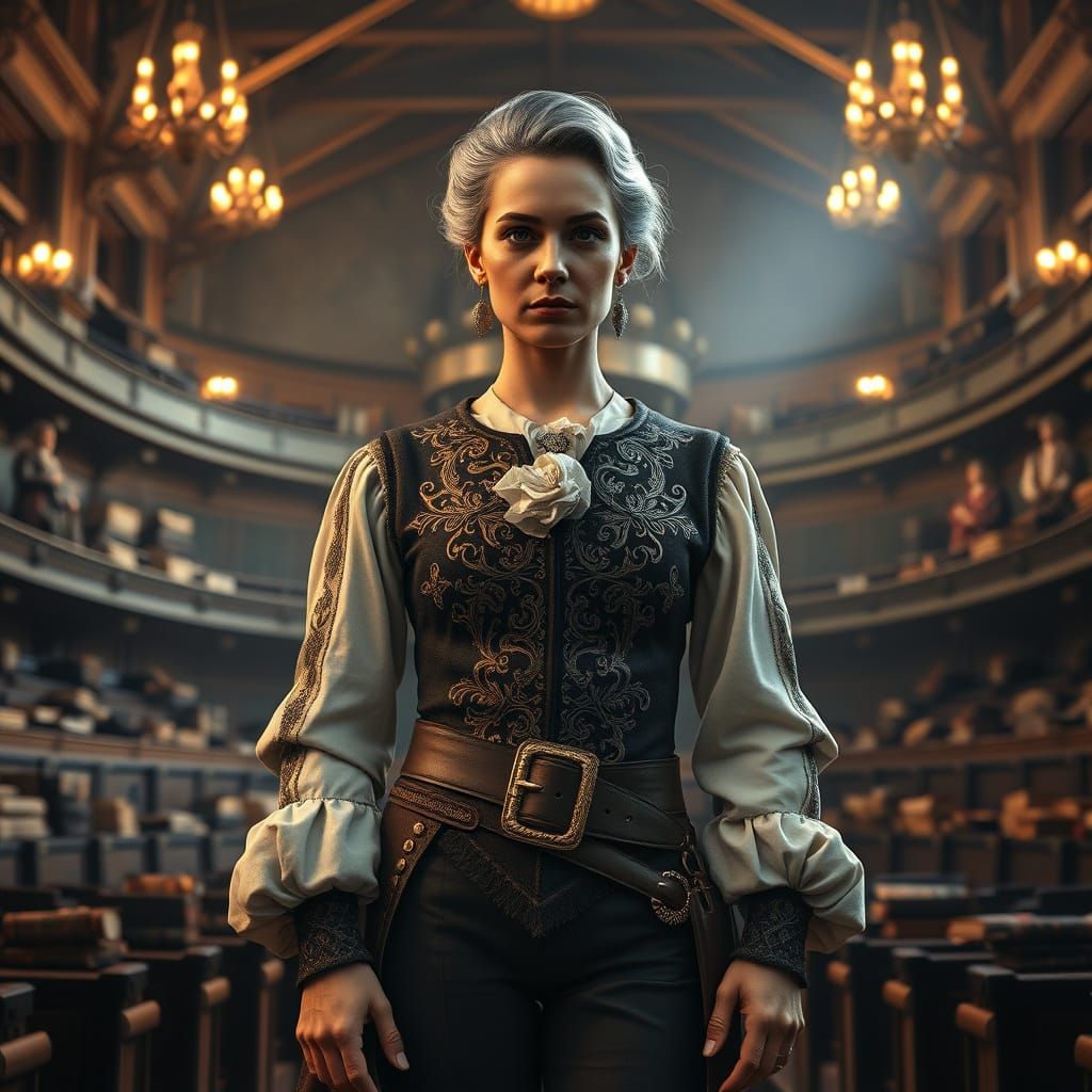 Regal Professor in Abandoned Theater, in Nostalgic Futurism ...