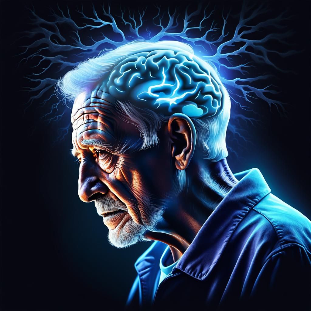 Alzheimer's Patient: From Darkness to Light, Vaporwave Art