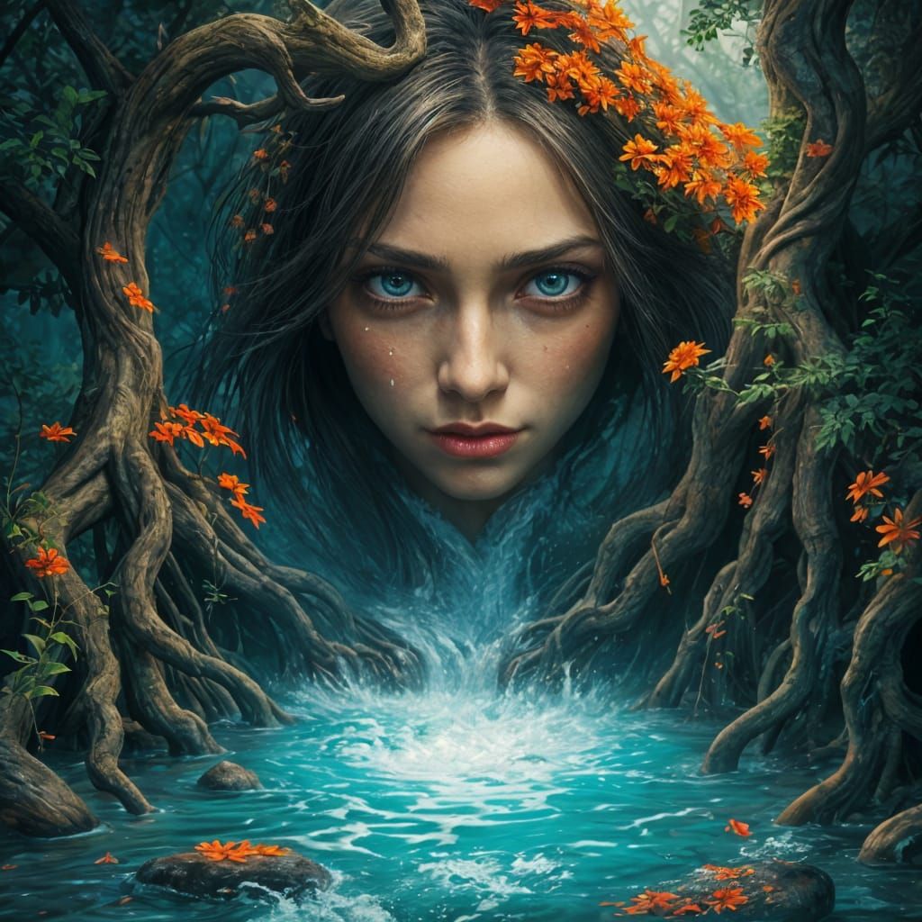 Ethereal Waters: A Fantastical River Scene