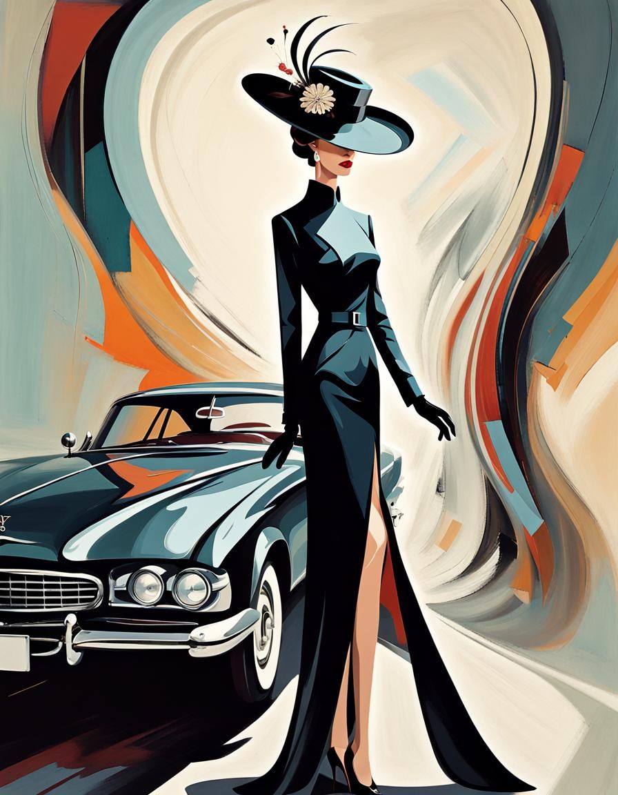 Abstract Portrait of an Elegant Chauffeur