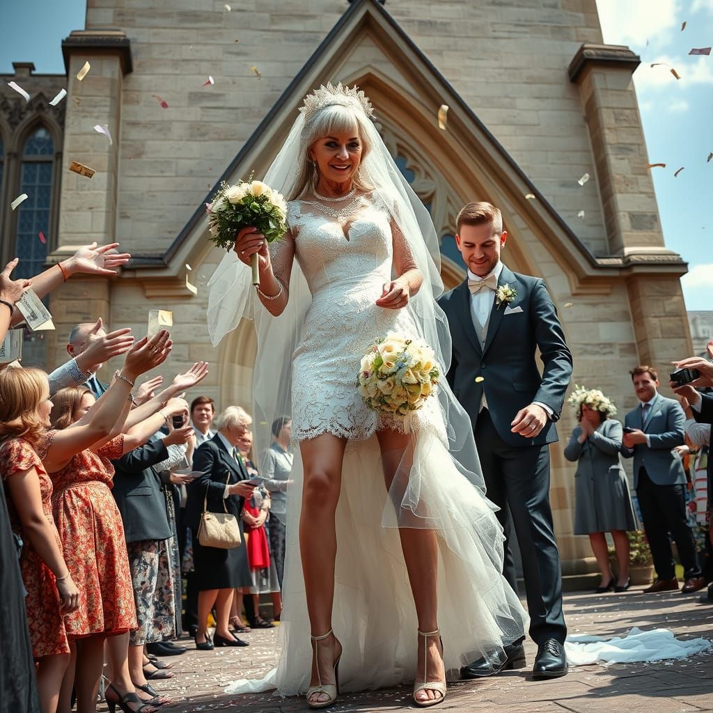 Glamorous Transvestite Celebrates Wedding in Vintage Style