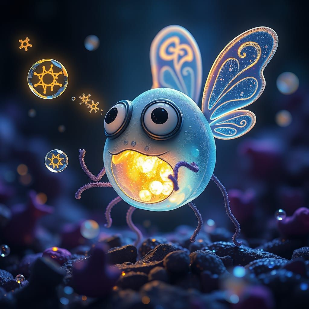 Magical Microbe Whispering Cleansing Spells in Cinematic Mat...