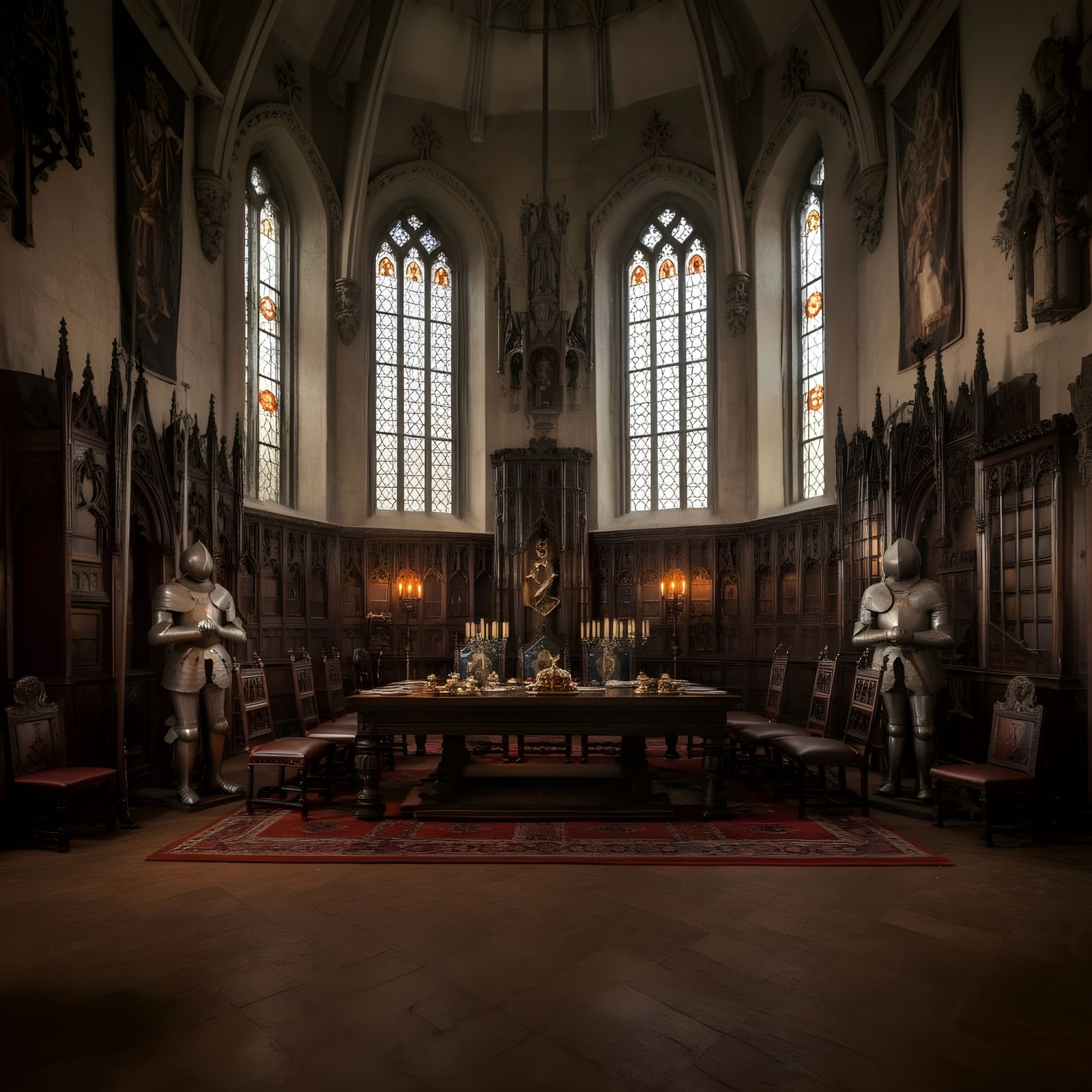 Gothic Cathedral Dining Hall in Regal Style