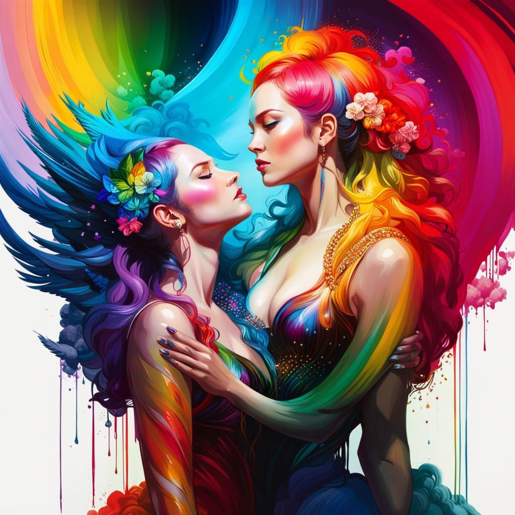 Rainbow Twins Manifesting in Rainbow Spacetime: Splash Art