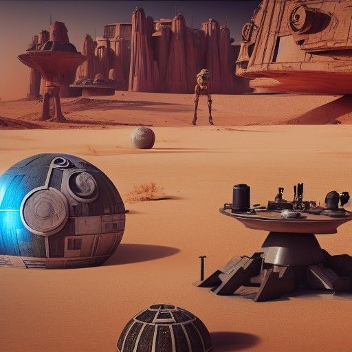 Aliens in Tatooine Cantina: Cel-Shaded CGI Star Wars Scene