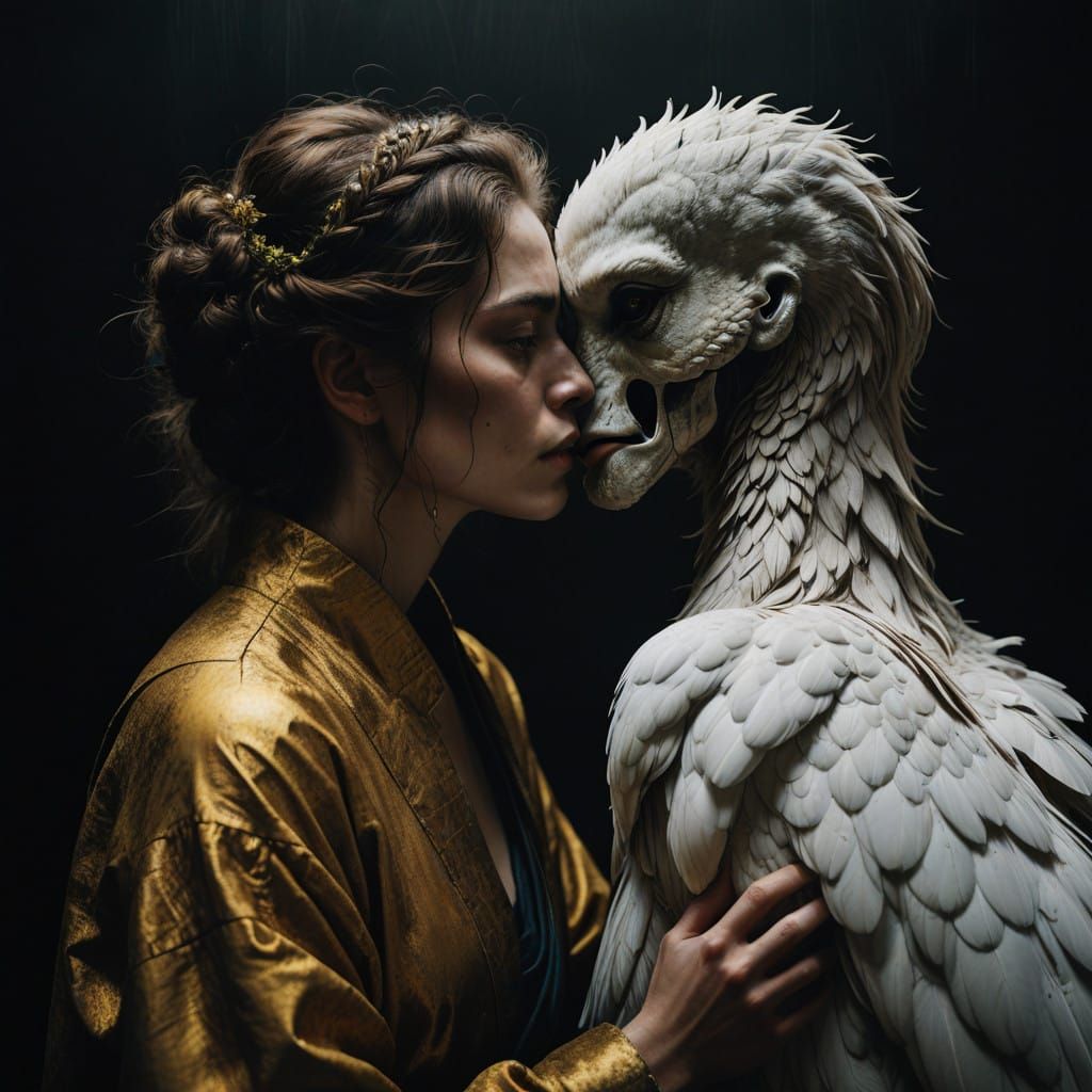 Tender Swan Kiss in Baroque Drama