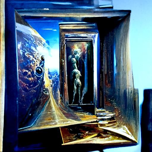 Infinite Regression: Oil Painting
