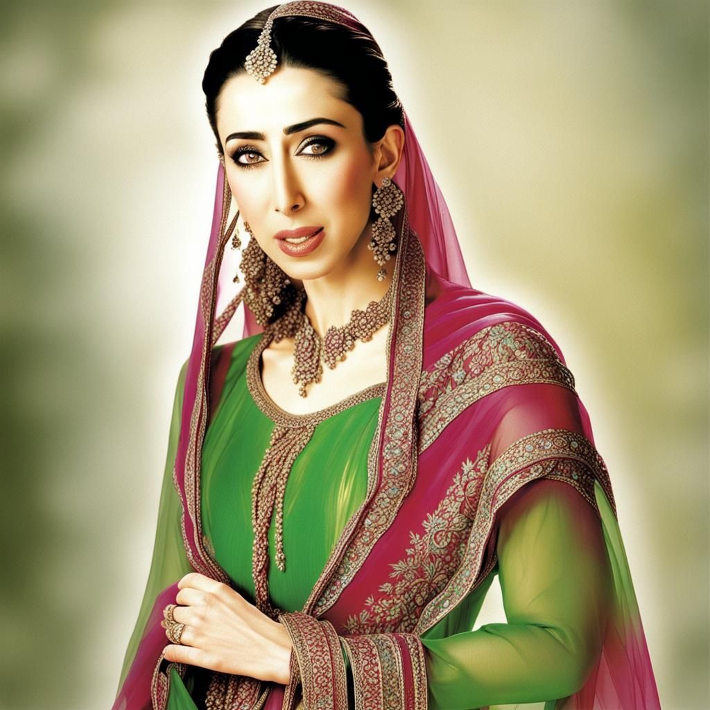 Karisma Kapoor Portrait in Salwar