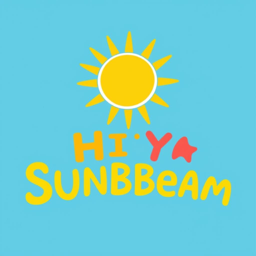 Playful Logo Design: Hiya Sunbeam in Sunny Yellow