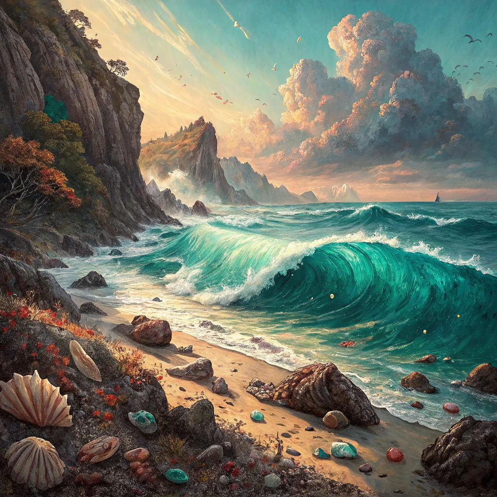 Fantasy Seascape Painting in 8k Resolution