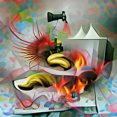 Abstract Surrealism: Colorful Mixed Media Collage