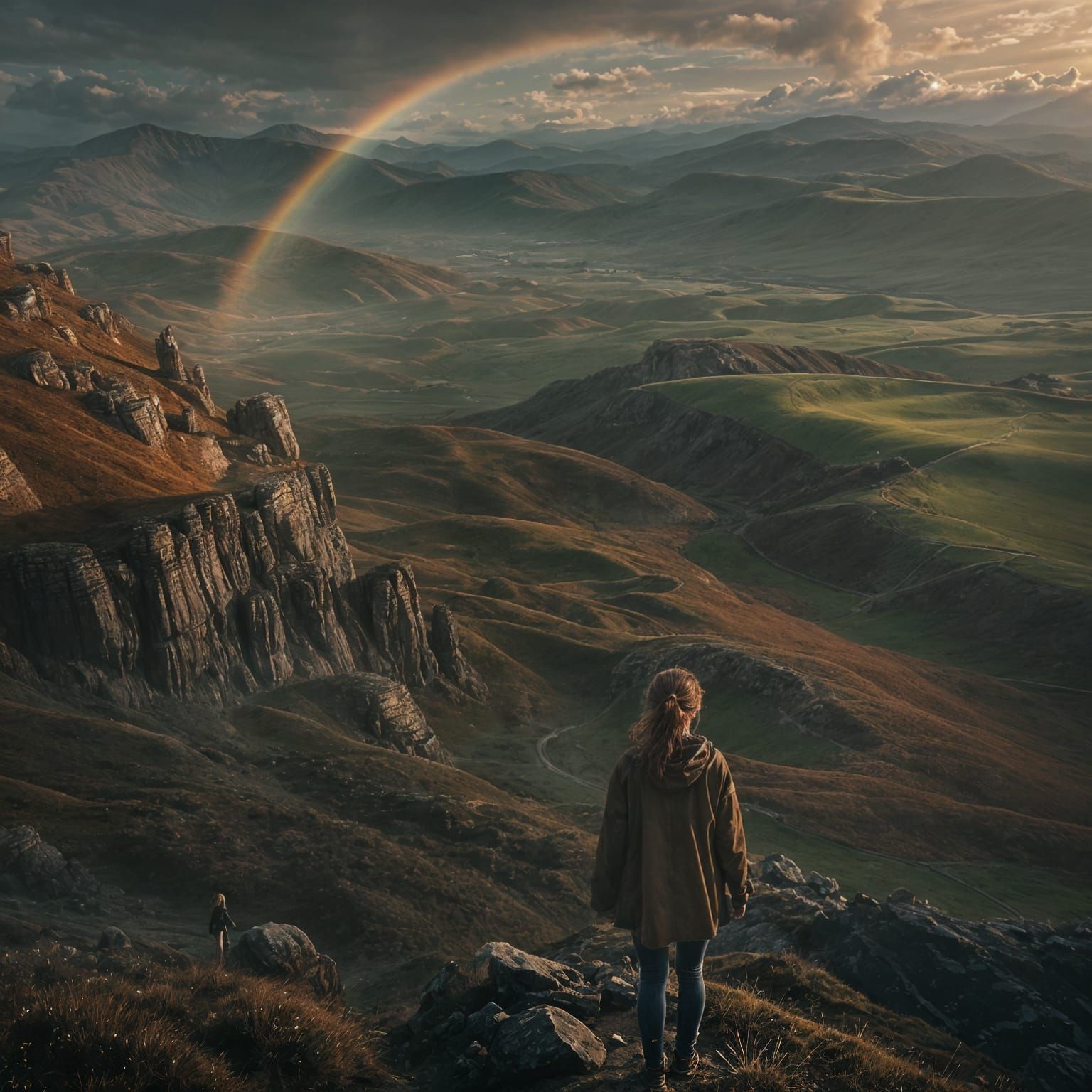 Woman Discovering a New World