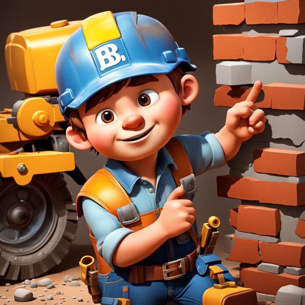 Hyperrealistic Bob the Builder Splash Art Concept