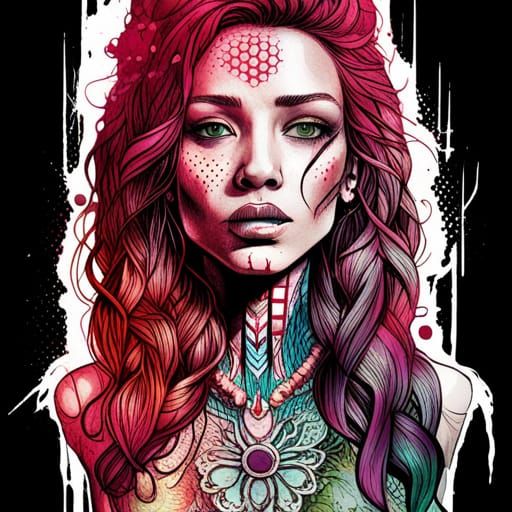 Native American Princess in Graphic Novel Comic Art