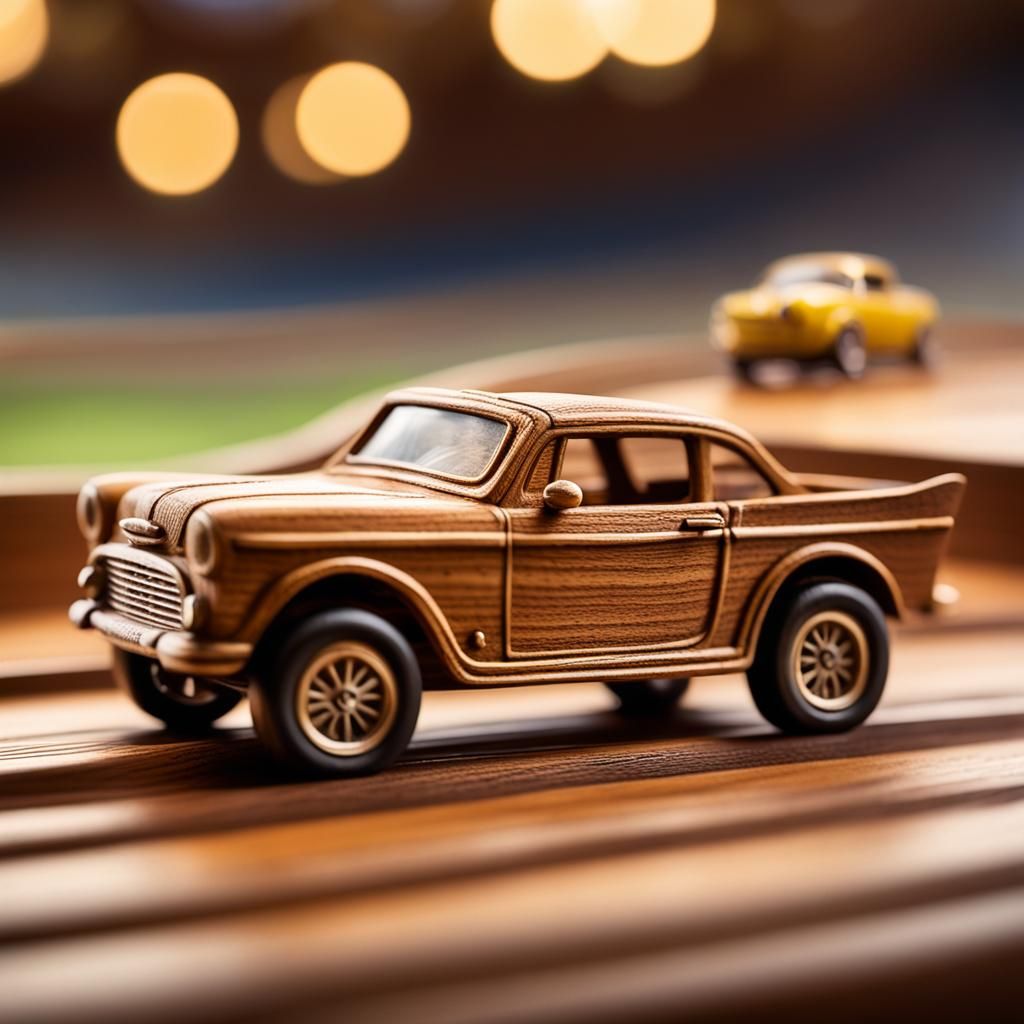 A wood car