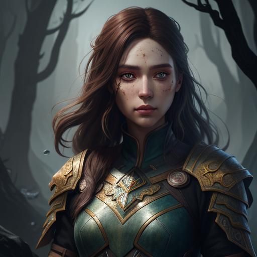 Fantasy Girl Portrait in Detailed Matte Painting