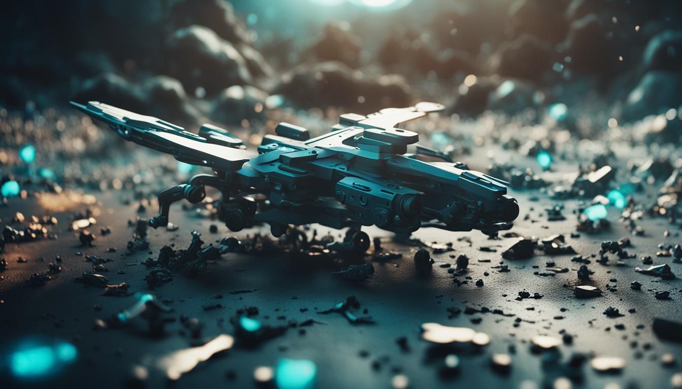 Ethereal Cosmic Landscape in Macro Hyper Realism