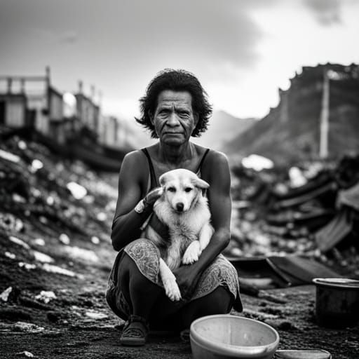 Brazilian Woman's Embrace in Rio: Documentary Photography