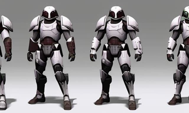 Sci-Fi Soldier Armor Concept Art in Spaceship Hallway