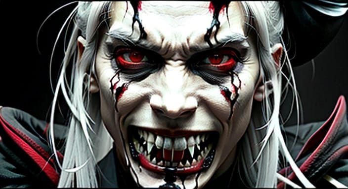 Menacing Dark Cinematic Portrait with Hyper-Realistic Detail...