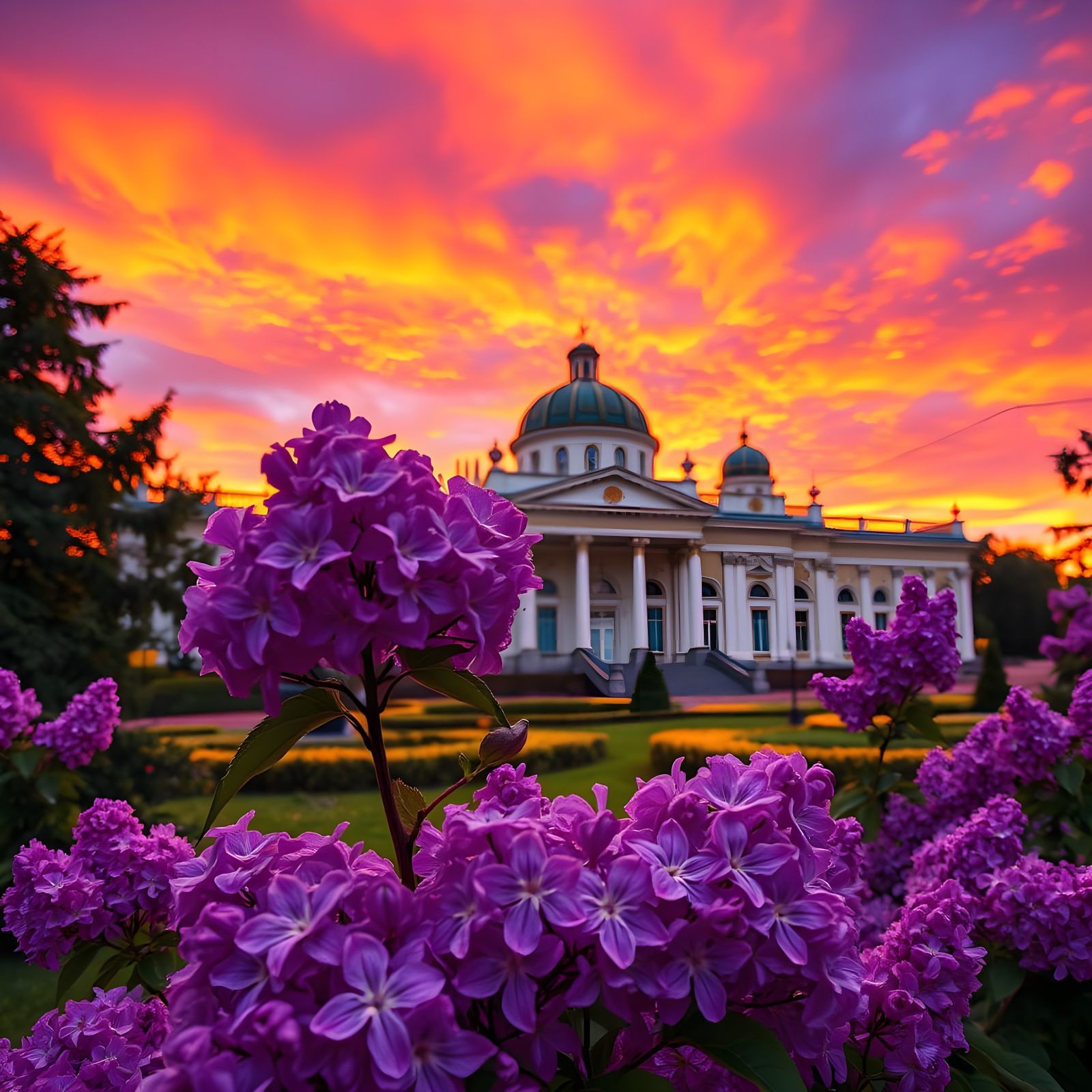 Surreal St. Petersburg Landscape at Sunset