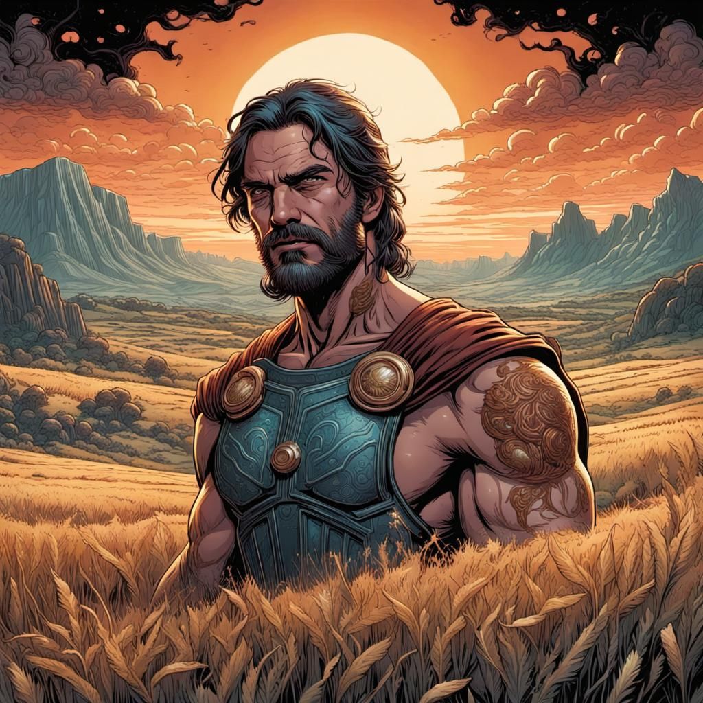 Heracles in Elysium: Epic Comic Book Art