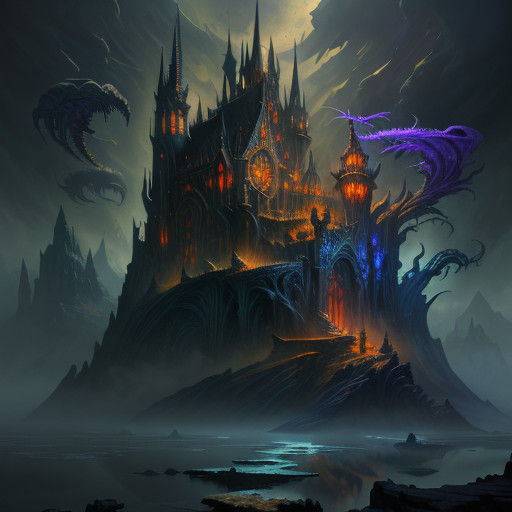 Hyperdetailed Fantasy Landscape in Deep, Rich Colors