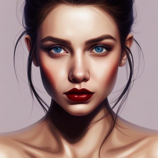 Hyperrealistic Portrait of a Beautiful Woman
