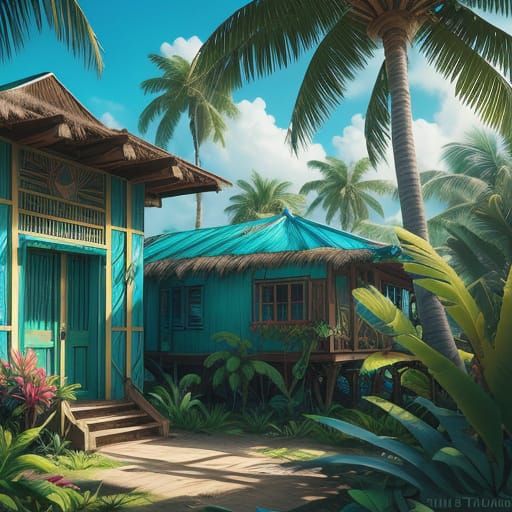 Caribbean Fantasy Shack in Tropical Paradise