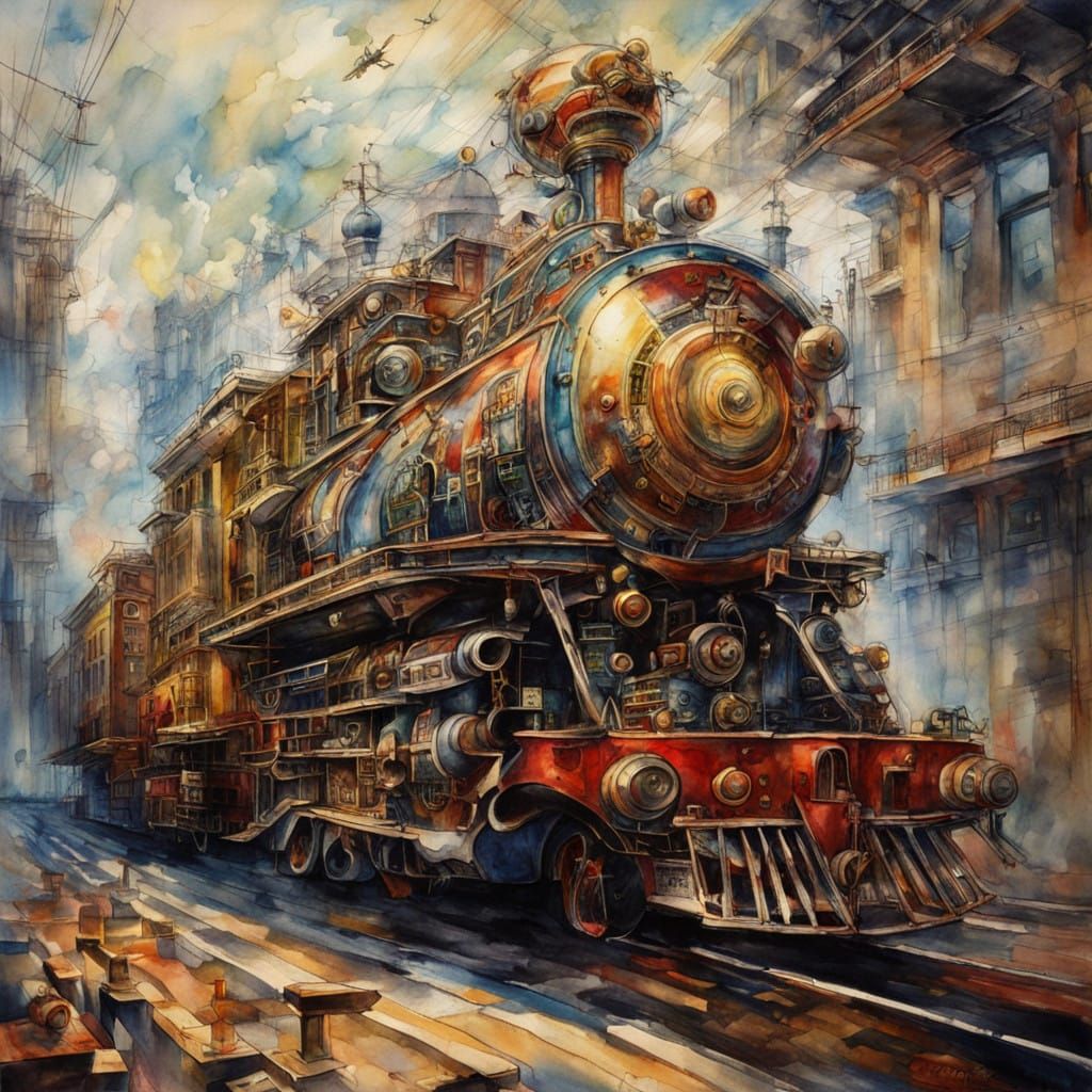 Vibrant Steampunk Vision of Sonic Exploration