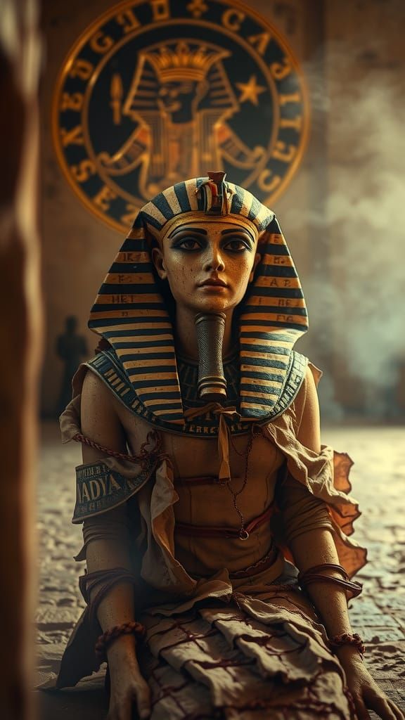 Ancient Egyptian Tomb in Sepia Tones