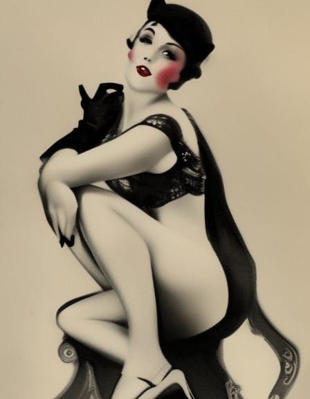 1920's style pin up girl