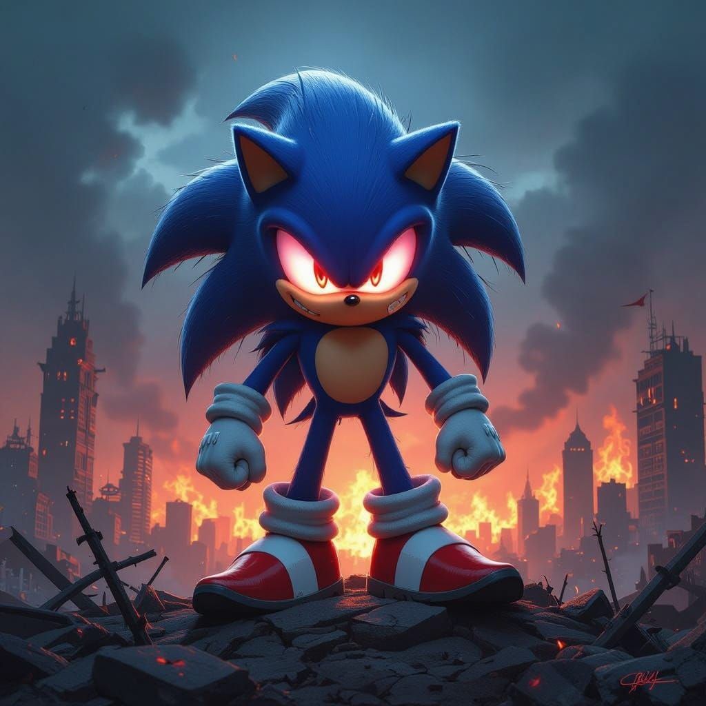 Sonic the Hedgehog Unleashes Chaos in Dark Gothic Ruins