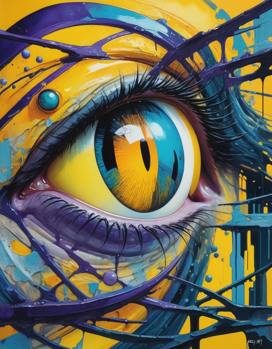 Surreal Eyes in Hyperrealistic Gothic Art Style