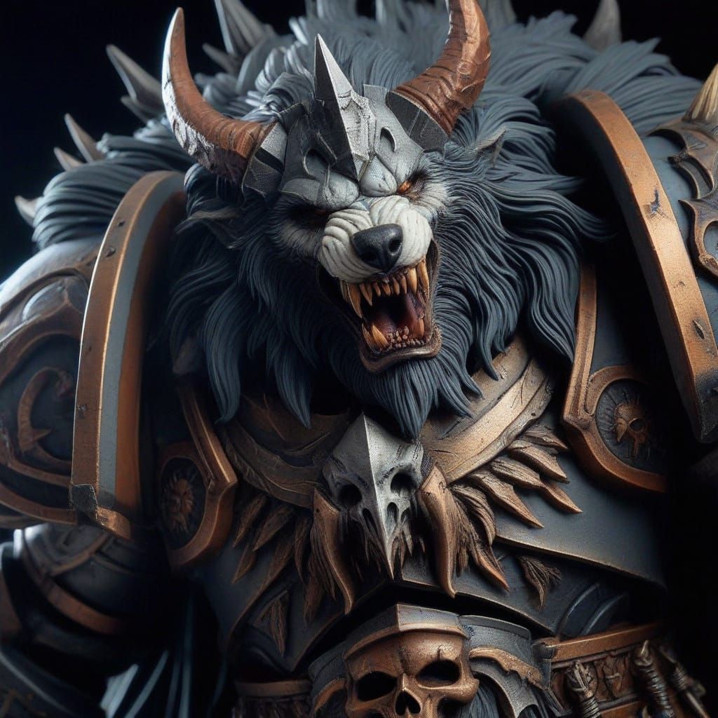 Mythic Legions Raging Wolf-Knight in Full Armor