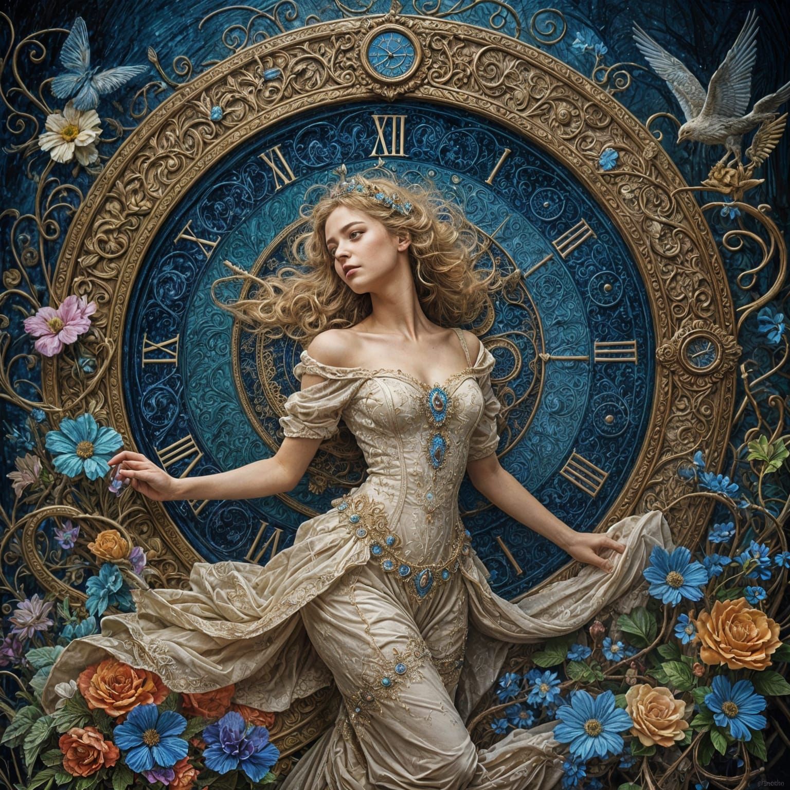 Intricate Oil Painting of a Dreamy Landscape