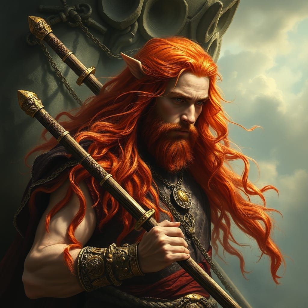 Epic Depiction of Red-Haired Lugh of the Long Arm