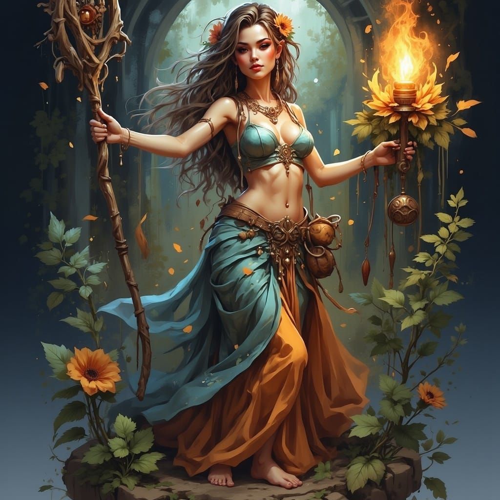 Ethereal Goddess Embodied in Nature's Splendor