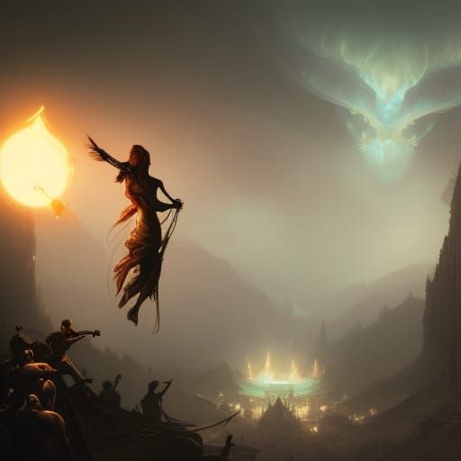 Epic Battle: Balam vs Botis in Dark Fantasy Style