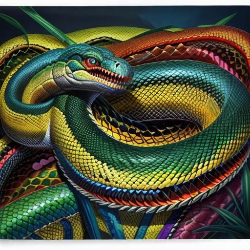 Vibrant Snake Rollercoaster Fusion in High Definition