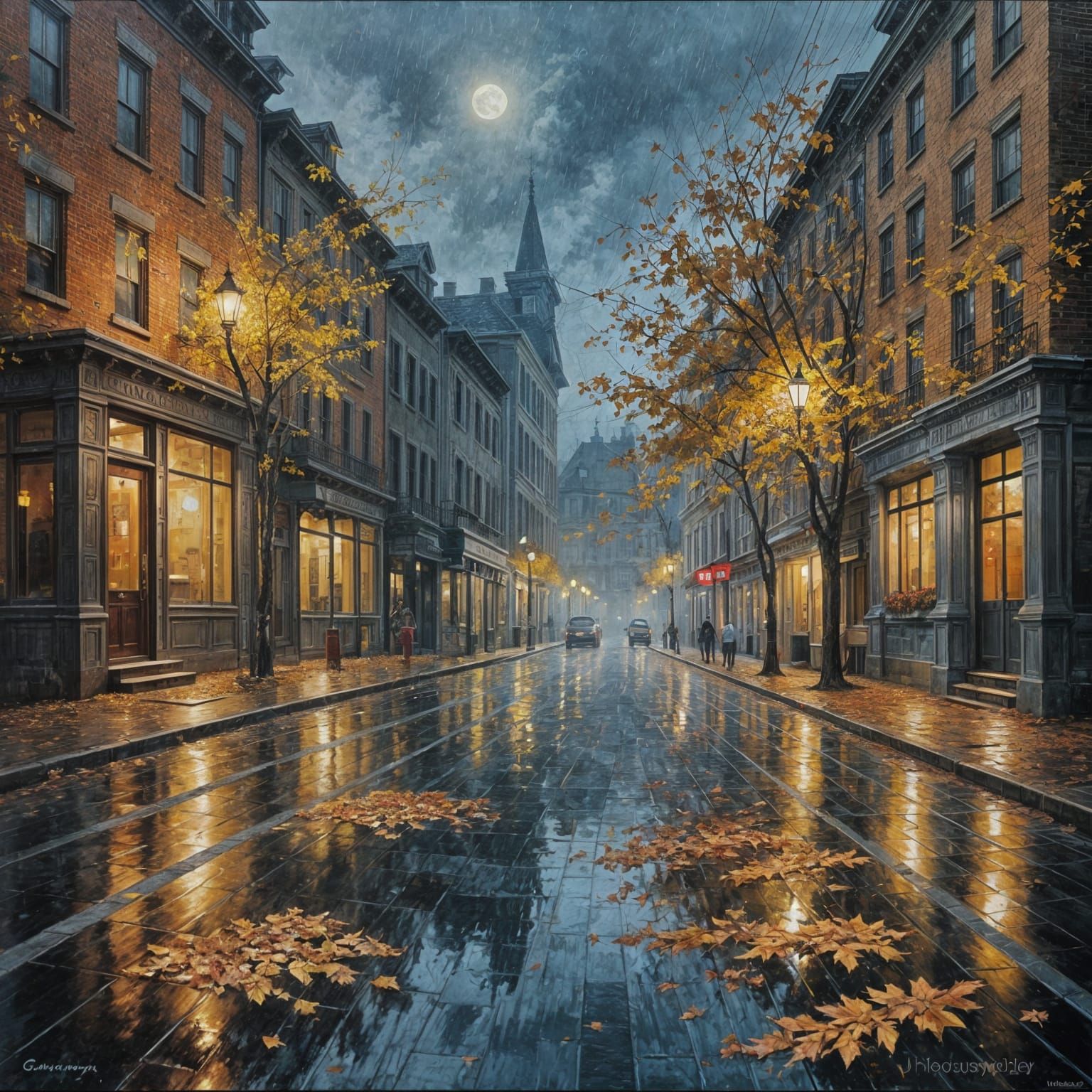 Whispers of Autumn in a Rainy Night