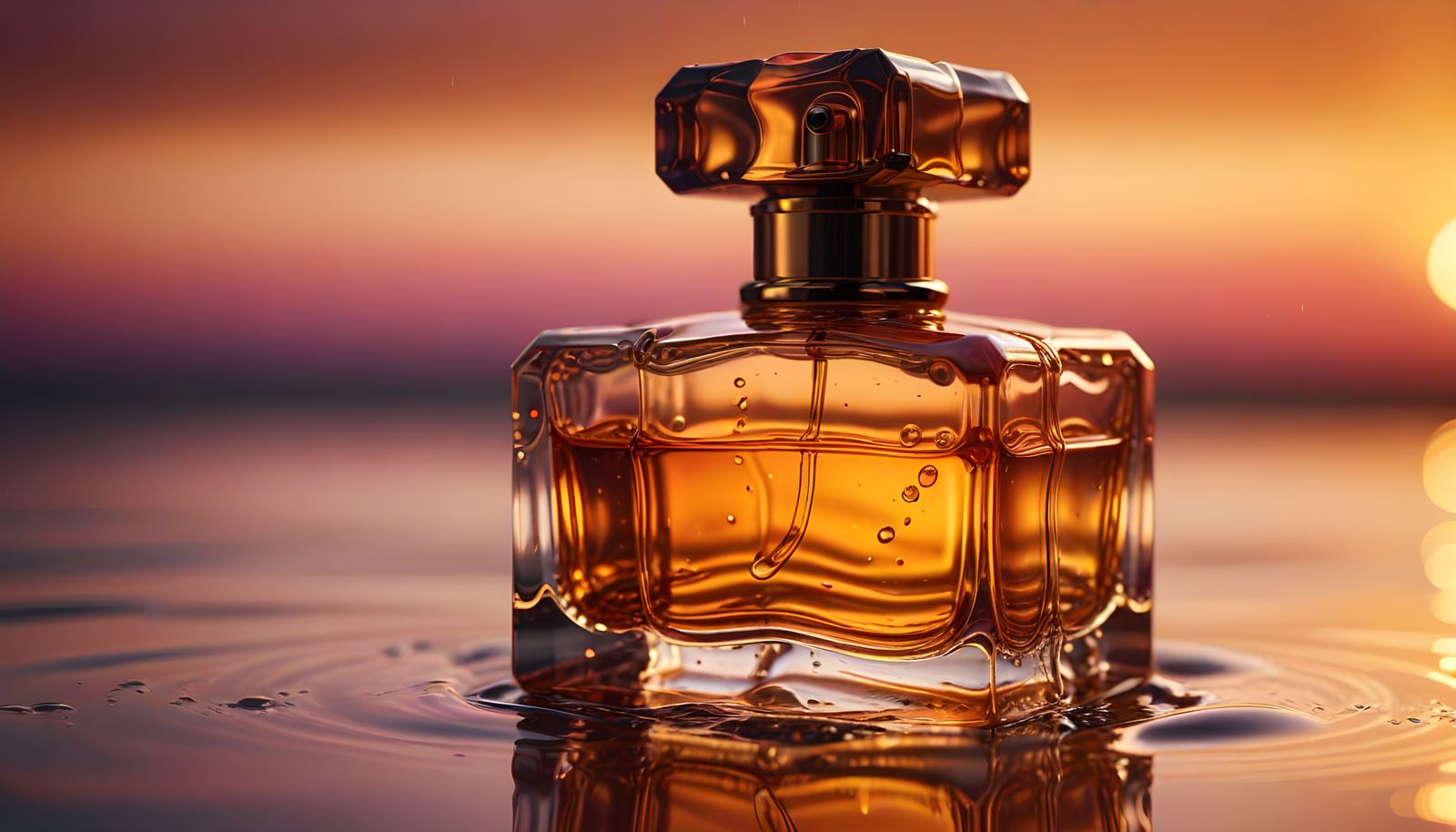 Amber Perfume Bottle by Dramatic Sunset