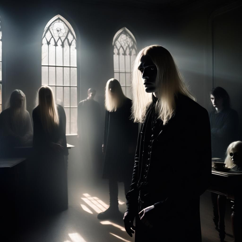 Dark Room Portrait with Spectral Light