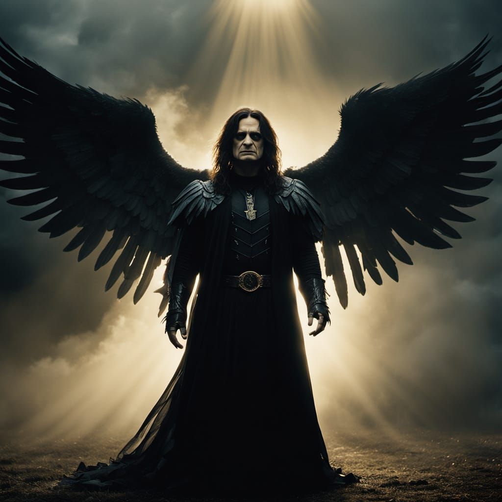 Ozzy Osbourne as Black Winged Angel in Dark Fantasy